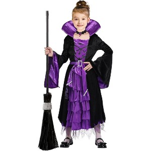 Halloween Witch Costume for Girls - Deluxe Fairytale Witch Set - Fancy Party Dress-Up - 1 of 4