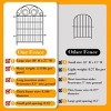 Itopfox Tall Garden Animal Barrier Fence With Gate, Black Metal Temporary Fencing, Reusable Defense Fence For Outdoor Yard, Patented - 3 of 4