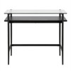36" Black Bronze Desk with Black Woodgrain Shelf - Henn&Hart - 4 of 4