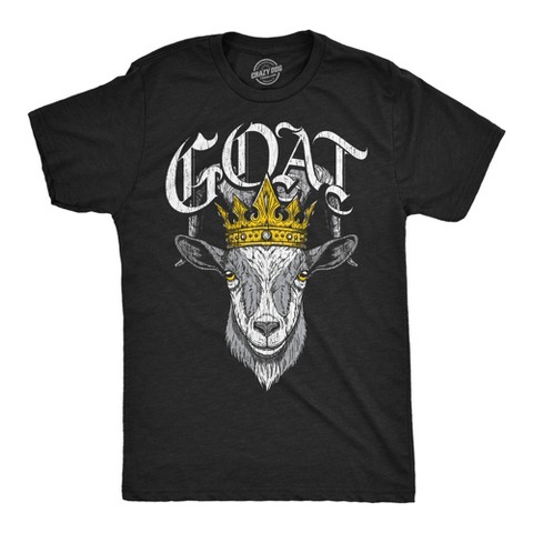 Мужские футболки Crazy Dog T-Shirts, Inc. Mens Funny T Shirts Goat King Sarcastic Graphic Novelty Tee For Men - Crazy Dog Men's T Shirt for Animal Lovers Black XL