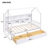 Wooden Twin Size House Bed With 2 Drawers, Storage Shelf Kids' Bed, Multifunctional Sky Roof House Bed Frame - 2 of 4