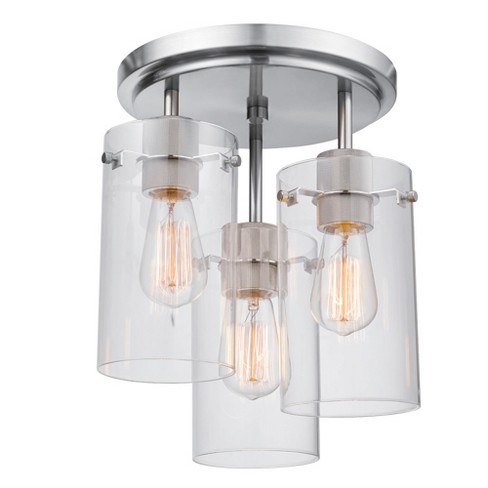 Globe Electric 60338 Cusco 3 Light 12 Wide Flush Mount Ceiling