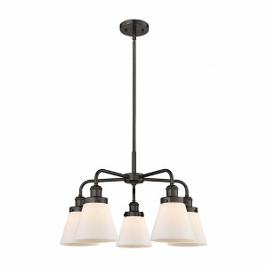 Cone - 5 Light Stem Hung Chandelier In Art Deco Style-14.75 Inches Tall and 24.25 Inches Wide - 1 of 1