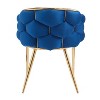 CAVINAS Velvet Accent Chair with Mid-Height Backrest and Gold Legs,Modern Upholstered Living Room Chairs,Reading Chairs for Living Room - 4 of 4