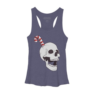 Women's Design By Humans Christmas skull By AllenStudio Racerback Tank Top
