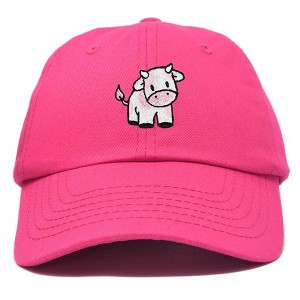 Dalix Strawberry Cow Embroidered Womens Cotton Dad Hat Baseball Cap - 1 of 4