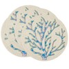 Saro Lifestyle Coastal Coral Beaded Placemat (Set of 4), 15"x15", Blue - 3 of 4