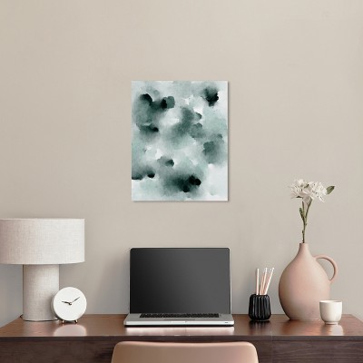 Diluted Smoke in the Snow Abstract Watercolor Canvas Art, 16" x 20"