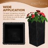 Aspect Living Sierra Square Wicker Planter 2-piece Set in Black - 4 of 4