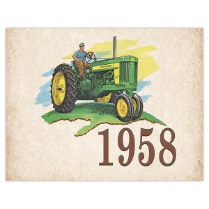 2025 Vintage John Deere 12 Month Calendar Featuring 1958 Tractors - 1 of 4