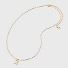 14K Gold Dipped Enamel "X" Initial Pendant Necklace - A New Day™ Gold/White - 2 of 4