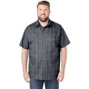 KingSize Short Sleeve Printed Sport Shirt - 1 of 4