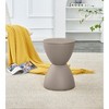 Vynxaria Light Coffee End Tables - Contemporary Modern Accent Prince Stool with Storage - 2 of 4