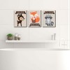 Big Dot of Happiness Woodland Creatures - Kids Bathroom Rules Wall Art - 7.5 x 10 inches - Set of 3 Signs - Wash, Brush, Flush - 2 of 4