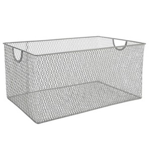 YBM Home Silver Mesh Open Storage Bins - 1 of 1