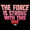 Girl's Star Wars Force is Strong with this One Quote Pink Crop T-Shirt - 2 of 3