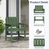 Hyleory Modern HDPE Outdoor Dining Armchair, Weather-Resistant Patio Chair with Classic Slat Back - 3 of 4
