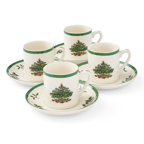 Spode Christmas Tree Espresso Cups & Saucers, Set of 4 - image 1 of 4