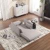 PAGED Convertible Folding Accent Lounge Chair Bed with Adjustable Backrest&Pillows,Single Sleeper Chair Sofa for Small Spaces,Apartment - 3 of 4