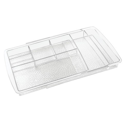 Mdesign Expandable Makeup Organizer Tray For Bathroom Drawers - Clear ...