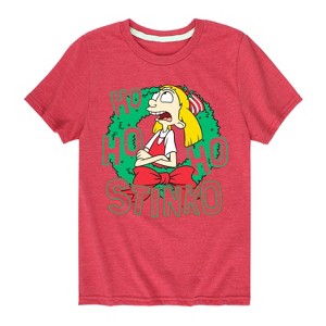Boys' - Hey Arnold! - Ho Ho Ho Stinko Short Sleeve Graphic T-Shirt - 1 of 4