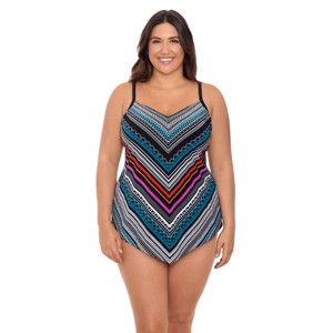 Trimshaper Women's Hank Handkerchief Tankini Swimsuit Top - 1 of 3