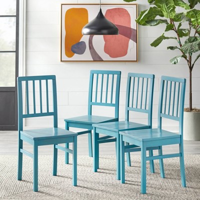 Set of 4 Camden Wood Slat Back Dining Chairs - Buylateral
