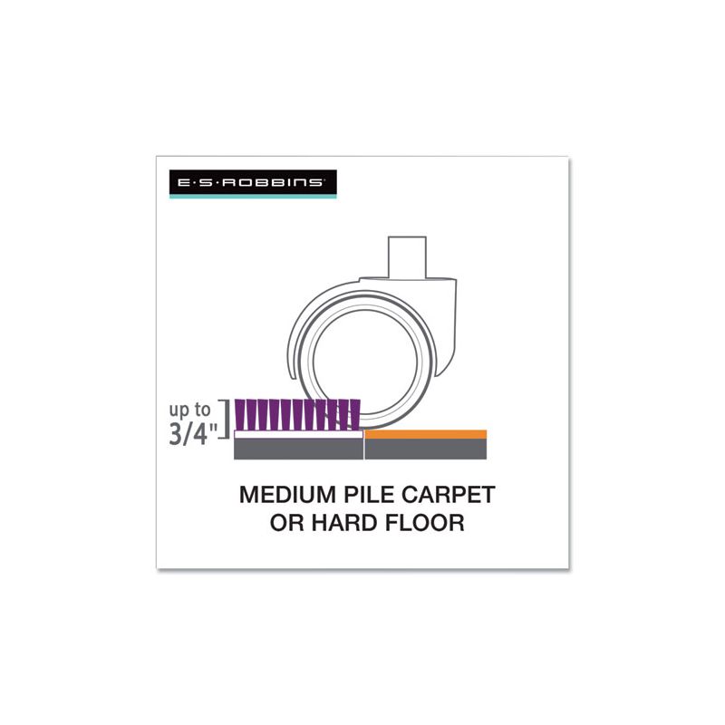 ES Robbins Floor+Mate, For Hard Floor to Medium Pile Carpet up to 0.75", 36 x 48, Clear, 5 of 7