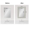 Amanti Art Mirror Makeover Bathroom Mirror Frame Border Kit - Fully Assembled Peel and Stick Frame - Mirror NOT Included - Flair Trim - 4 of 4