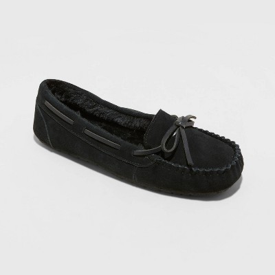 Ladies store black moccasins