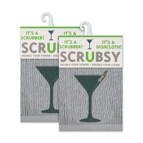 2pc Cotton Martini Cloth And Scrubber Mu Kitchen Target