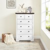 6 Drawers Dresser For Bedroom, Wood 6 Chest Of Drawer, Modern Wide Dresser, Storage Dresser Organizer Unit For Home Office, Living Room - 4 of 4