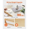 VEVOR Rattan Coffee Table, Rectangle Rattan Woven Wood Coffee Table with Tempered Glass Top, 45-Inch Modern Boho Storage Coffee Table with Wood Legs - 4 of 4