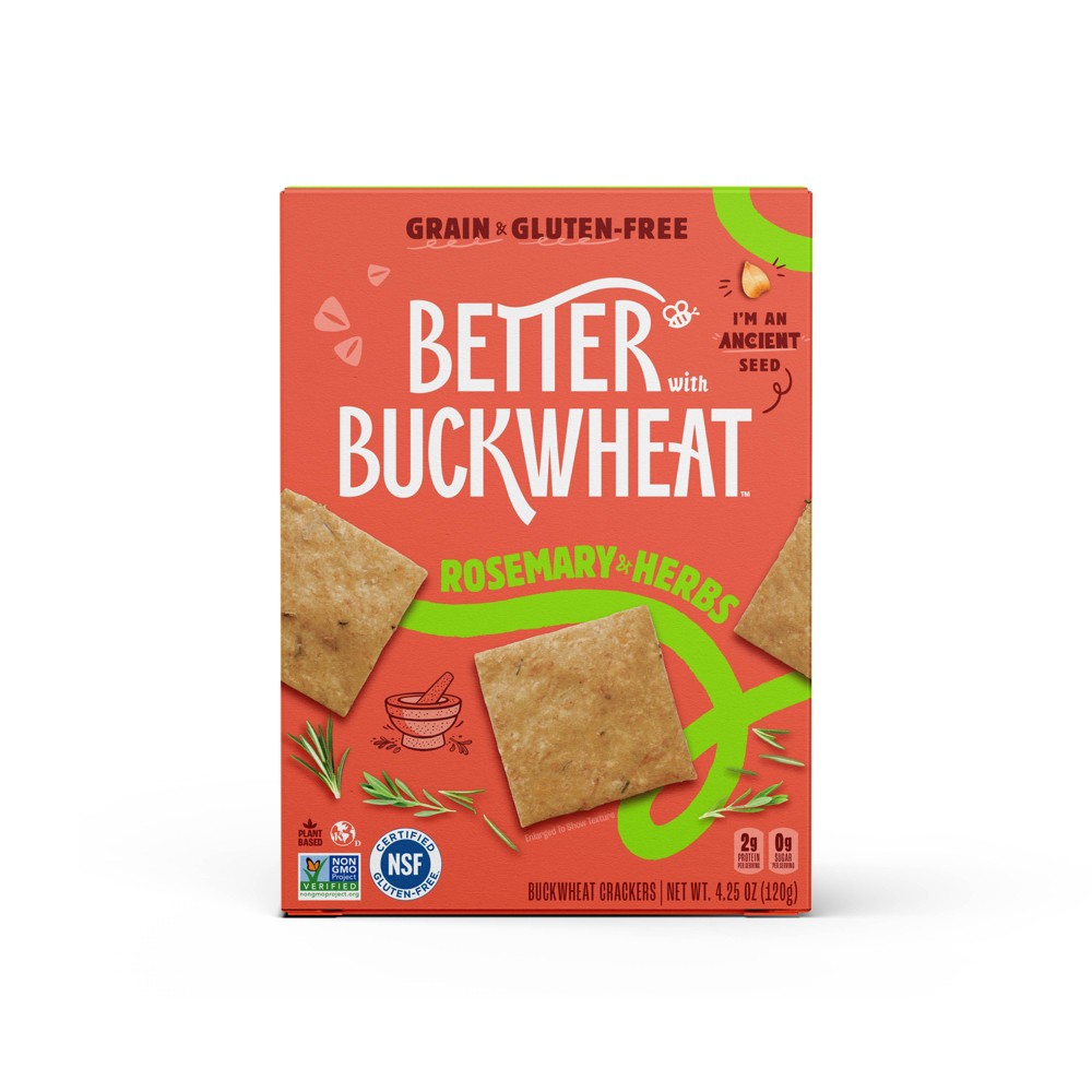 Better With Buckwheat Crackers Rosemary Herb - 4.25oz
