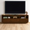 TV Stand with Drawers and Shelves, 63" Entertainment Center , Louver Design, Solid Wood Fronts, for Living Room, Media Console Cabinet - 3 of 4