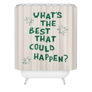 Deny Designs thespacehouse 'What's the Best That Could Happen?' Shower Curtain - 1 of 3