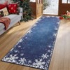 Washable Christmas Living Room Rugs, Home Decorative Snowflake Print Bedroom Rugs, Soft Non Slip Xmas Carpet for Kids Room - 2 of 4