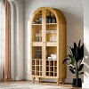 FONTOI Arched Shaped Storage Cabinet with Dedicated Slots&Shelves, Arched Bookcase with Drawers for Home - 4 of 4
