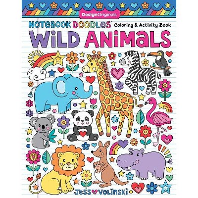 Notebook Doodles Wild Animals - by  Jess Volinski (Paperback)