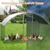 Large Metal Chicken Coop, Chicken Runs for Yard with Cover, Chicken Run with Double Door, and Tri-Supporting, Walk in Chicken Coop for Outdoor - 2 of 4