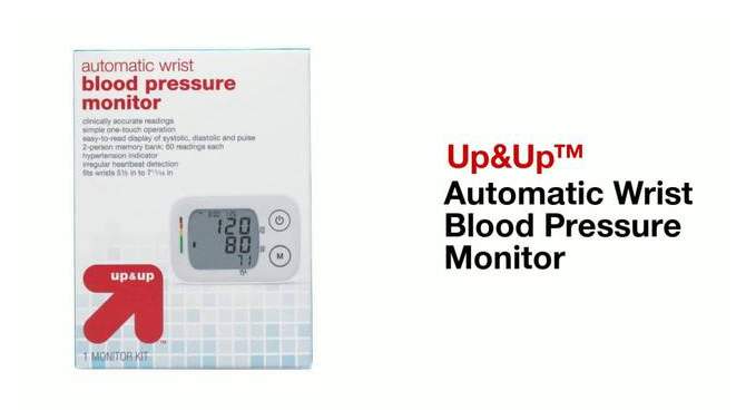 Automatic Wrist Blood Pressure Monitor - up &#38; up&#8482;, 2 of 7, play video
