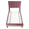 Twin Size Upholstered Platform Bed with Headboard for Bedroom - 4 of 4