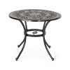 Coolbibila-Round Cast Aluminum Dining Table, Dining Table Outdoor, Dining Table Modern - 3 of 4