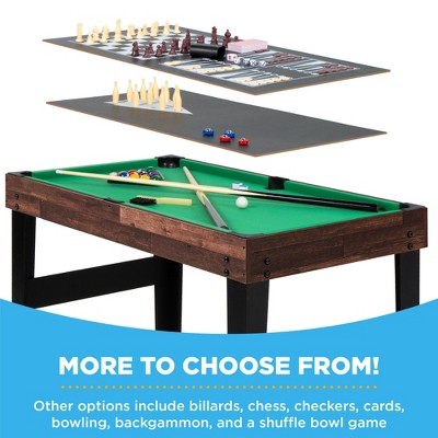 Walnut 10-in-1 Combo Game Table with Foosball and Ping Pong