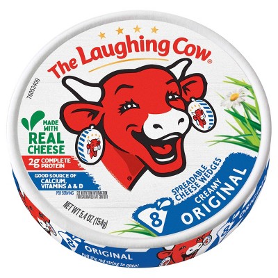 The Laughing Cow Original Creamy Swiss Spreadable Cheese Wedges - 5.4oz/8ct