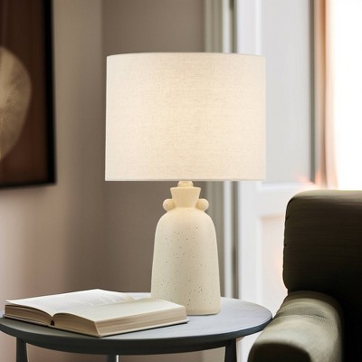 Ink+Ivy 10"x16.75" Alarid Ceramic Chic Warm Soft Modern Elegant (Includes LED Light Bulb) Table Lamp