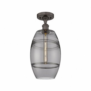 Vaz - 1 Light Semi-Flush Mount In Industrial Style-11.13 Inches Tall and 8 Inches Wide - 1 of 1