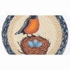 Earth Rugs Robin with Nest Printed Round Jute Trivet 10"x10" Rustic Hot Pad - 2 of 3