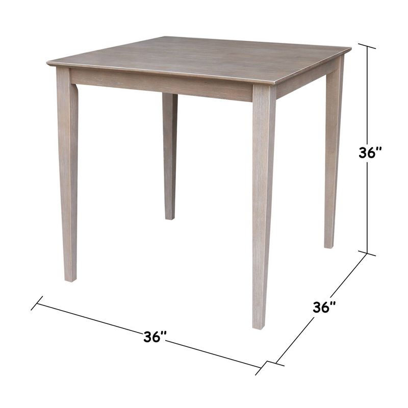 Solid Wood 36" X 36" Dining Table Weathered Gray - International Concepts, 4 of 7