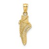 Black Bow Jewelry 14k Yellow Gold and White Rhodium Two Tone Ballet Shoe Pendant - 3 of 4